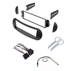 asc car stereo dash kit, wire harness, antenna adapter, and radio tool for installing a single din radio for select vw volkswagen beetle vehicles – compatible vehicles listed below