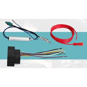 BASIKER Car Stereo Radio Wire Harness and Antenna Adapter Combo kit to Install an Aftermarket Radio Fit for 2013-up Dodge Jeep Ram Vehicles…