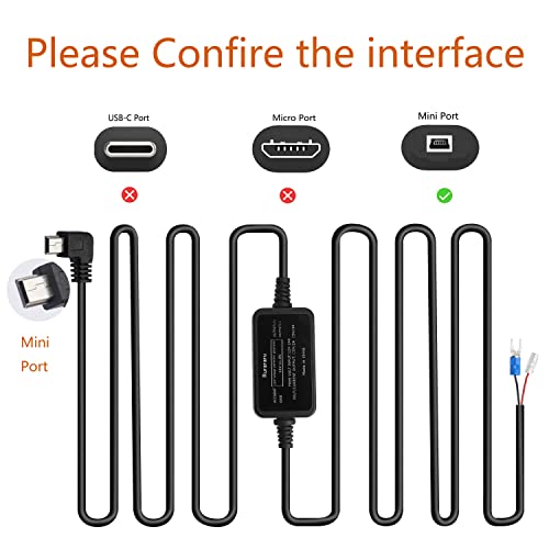 Dash Cam Fuse Tap Kit Dashboard Camera Car Charger Cable Kit 12V- 24V to 5V Compatible with VIOFO A129, A129 Plus, A129 PRO, A129 IR, A119V3 Dash Cam Hardwire Kit Mini USB