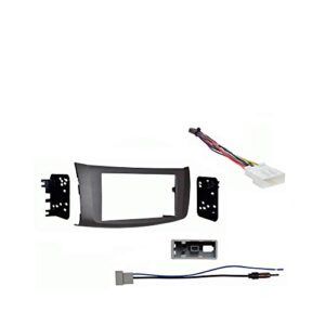 compatible with nissan sentra 2013 2014 2015 2016 2017 2018 double din stereo harness radio install dash kit package