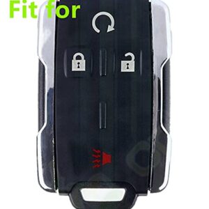 Smart Key Fob Cover Case Protector Keyless Remote Holder for 2012-2021 Chevrolet Silverado Colorado M3N32337100 13577770 13577771 GMC Sierra Yukon Cadillac Black