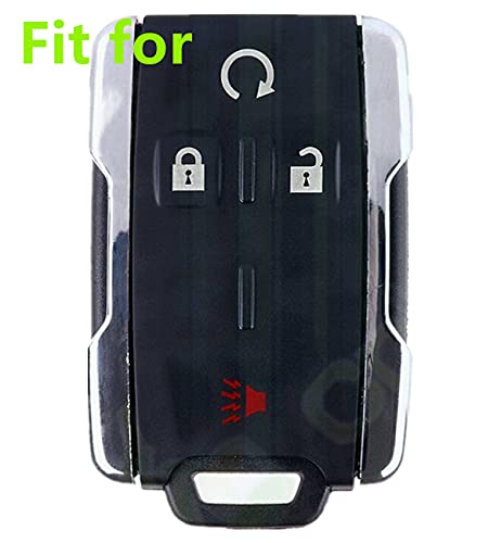 Smart Key Fob Cover Case Protector Keyless Remote Holder for 2012-2021 Chevrolet Silverado Colorado M3N32337100 13577770 13577771 GMC Sierra Yukon Cadillac Black