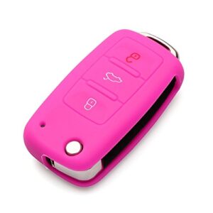 9 moon® silicone remote flip key fob silicone case cover for vw volkswagen new