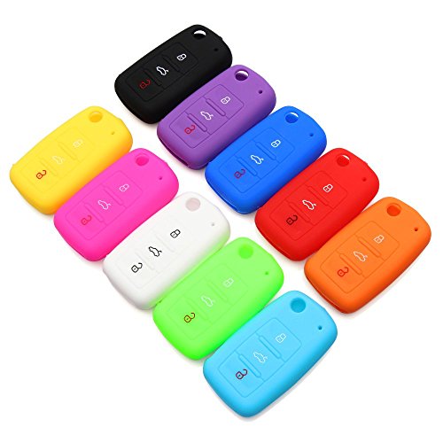 9 moon® Silicone Remote Flip Key FOB Silicone Case Cover for VW Volkswagen New