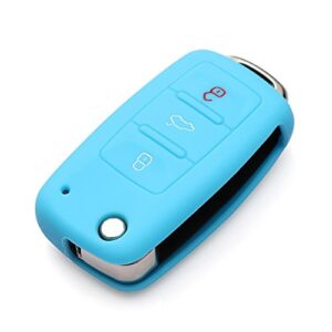 9 moon® Silicone Remote Flip Key FOB Silicone Case Cover for VW Volkswagen New