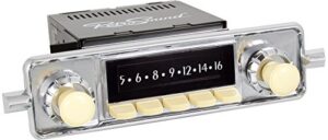 retro manufacturing hi-304-68-78 hermosa direct-fit radio for classic vehicle (face & ivory buttons and faceplate)