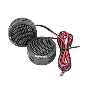 Timpano TPT-ST1 Dome Tweeter, 1 Inch Tweeter Set for Car Audio, Angle or Surface Mount Tweeters, 4 Ohm Soft Dome 150 Watts Max Power Tweeter for Pro Car Audio (Pair)