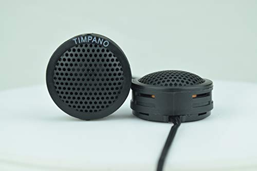 Timpano TPT-ST1 Dome Tweeter, 1 Inch Tweeter Set for Car Audio, Angle or Surface Mount Tweeters, 4 Ohm Soft Dome 150 Watts Max Power Tweeter for Pro Car Audio (Pair)