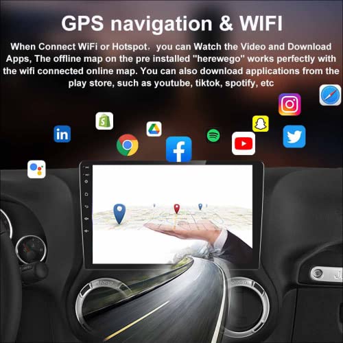 Evonavi |2GB+32GB| Car Radio for Jeep Wrangler JK Compass Grand Cherokee Dodge Ram. Android 12 Head Unit with Apple Carplay | Andriod Auto 10.1'' IPS Touchscreen FM/AM/RDS Car Radio GPS Navigation