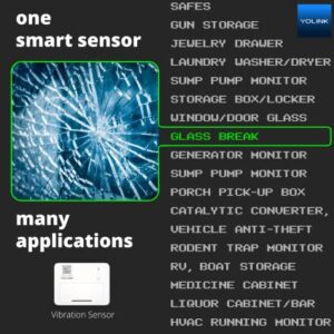 YoLink Smart Vibration & Shock Sensor, Generator, Pump Running, Glass Break, Anti-Tamper, Vehicle Alarm, Hub Included!