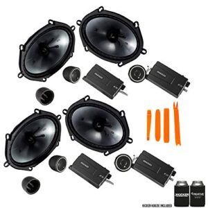 kicker 46css684 – two pairs of cs-series css68 6×8-inch component system with .75-inch tweeters, 4-ohm (2 pairs)