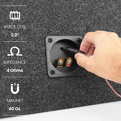 Pyle Single 12" Inch Vented Subwoofer Enclosure - 600 Watt Peak Power Car Audio Sub Woofer Speaker with Built-in Multi-Color LED Illuminating Ring Light & Remote Control