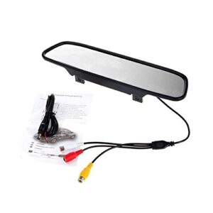 4.3" TFT LCD Car Rear View Mirror Monitor Kit + Waterproof Mini Backup Reverse Reversing Camera 170°For Car/Vehicle