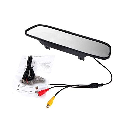 4.3" TFT LCD Car Rear View Mirror Monitor Kit + Waterproof Mini Backup Reverse Reversing Camera 170°For Car/Vehicle