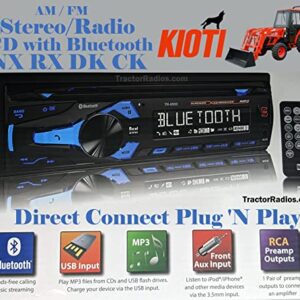 KIOTI Tractor Direct Plug N Play Bluetooth CD AM FM Stereo Radio NX RX DK CK