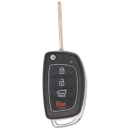 Keyless2Go Replacement for Keyless Entry Remote Head Flip Car Key Fob for Hyundai Santa Fe TQ8-RKE-3F04 95430-4Z100