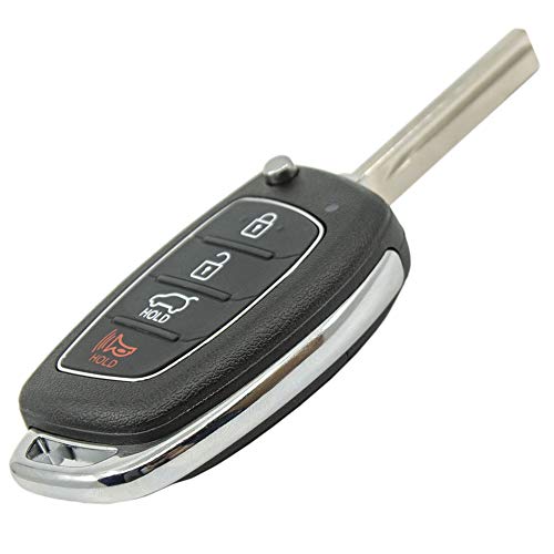 Keyless2Go Replacement for Keyless Entry Remote Head Flip Car Key Fob for Hyundai Santa Fe TQ8-RKE-3F04 95430-4Z100