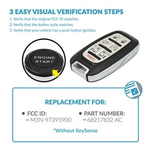 Keyless2Go Replacement for 7 Button Proximity Smart Key Chrysler Pacifica M3N-97395900 68217832 AC