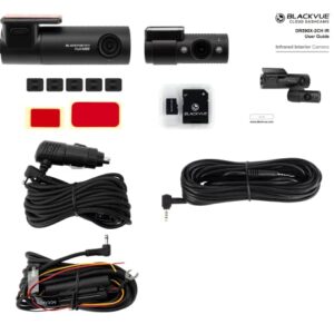 BlackVue DR590X-2CH IR with 32GB microSD Card | Full HD Wi-Fi Dashcam | Interior Infrared (IR) Rear Camera | Taxi Dashcam | Built-in Voltage Monitor