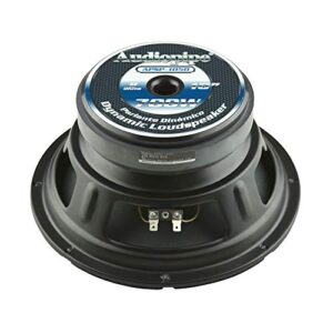 Audiopipe APSP-1050 10 Inch 700 Watt MAX, 350 Watts RMS, and 8 Ohm Dynamic Mid Range Car Audio Loudspeaker with 2.5 Inch Kapton Voice Coil, Black