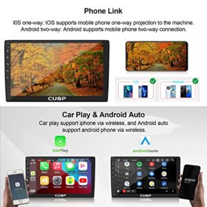 CUSP Car Stereo Radio GPS 9 Inch Android Double Din Navigation HD 1280 * 720 Pixel Touch Screen Bluetooth FM Wirelss Apple Car Play,Mirror Link,Camera,in Dash Kit Auto Multimedia Player Head Unit