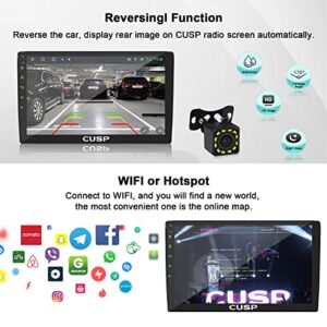 CUSP Car Stereo Radio GPS 9 Inch Android Double Din Navigation HD 1280 * 720 Pixel Touch Screen Bluetooth FM Wirelss Apple Car Play,Mirror Link,Camera,in Dash Kit Auto Multimedia Player Head Unit