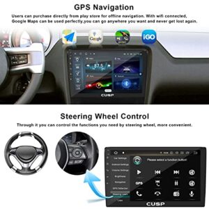 CUSP Car Stereo Radio GPS 9 Inch Android Double Din Navigation HD 1280 * 720 Pixel Touch Screen Bluetooth FM Wirelss Apple Car Play,Mirror Link,Camera,in Dash Kit Auto Multimedia Player Head Unit