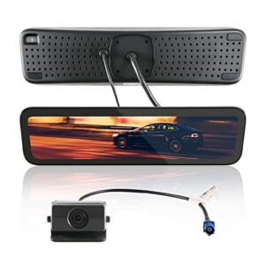 hansshow tesla 9” live rear view mirror camera for model y, ultra-narrow edge design rear view mirror with lvds digital high-definition transmission (model y 2020-2023)