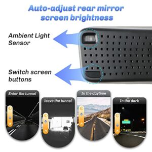 HANSSHOW Tesla 9'' Live Rear View Mirror Camera for Model Y, Ultra-Narrow Edge Design Rear View Mirror with LVDS Digital High-Definition Transmission (Model Y 2020-2023)