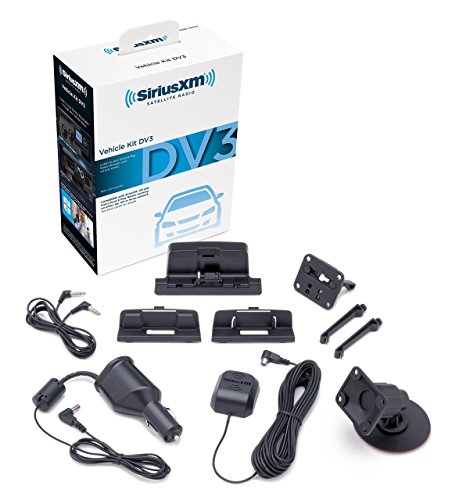 SiriusXM SXDV3 Satellite Radio Vehicle Mounting Kit with Dock and Charging Cable (Black) (Renewed)