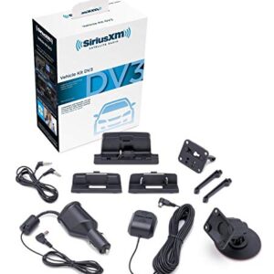 SiriusXM SXDV3 Satellite Radio Vehicle Mounting Kit with Dock and Charging Cable (Black) (Renewed)