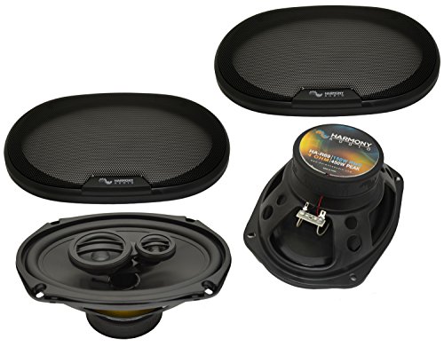 Harmony Audio Compatible with 2003-2008 Toyota Corolla HA-R65 6.5" Replacement 300W Speakers with HA-R69 6x9 Replacement 450W Speakers, and HA-728104 Factory Speaker Replacement Harness