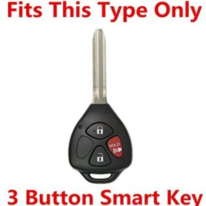 Rpkey Leather Keyless Entry Remote Control Key Fob Cover Case protector Replacement Fit For Toyota 4Runner Corolla Matrix RAV4 Venza Yaris Pontiac Vibe Scion iQ tC xB xD HYQ12BBY MOZB41TG