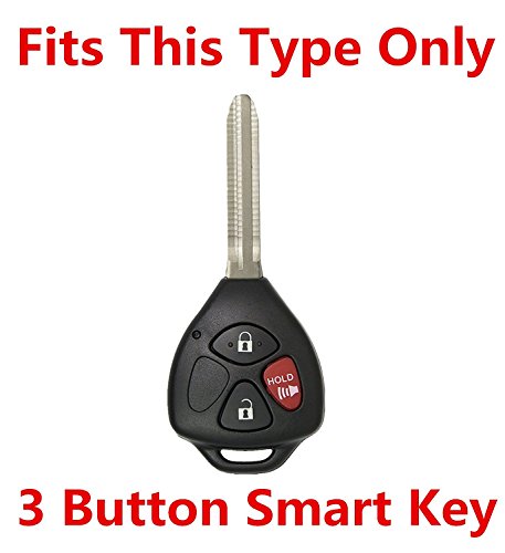 Rpkey Leather Keyless Entry Remote Control Key Fob Cover Case protector Replacement Fit For Toyota 4Runner Corolla Matrix RAV4 Venza Yaris Pontiac Vibe Scion iQ tC xB xD HYQ12BBY MOZB41TG