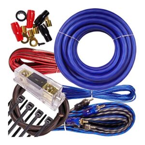 complete 4000w to 7000w gravity 0 gauge amplifier installation wiring kit amp pk1 0 ga blue – for installer and diy hobbyist – perfect for car/truck/motorcycle/rv/atv