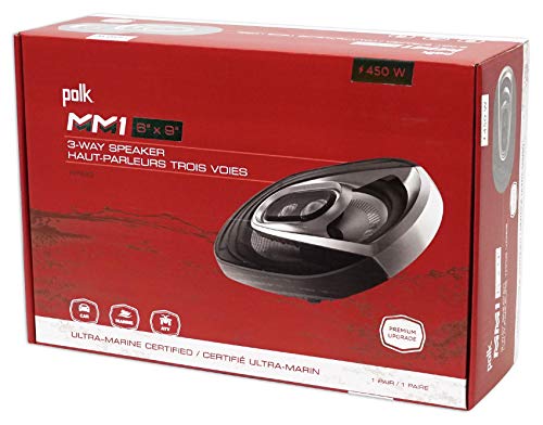 Polk Audio (2) MM692 6x9 900w 3-Way Car Audio/Marine Speakers+2-Ch Amp+Wire Kit