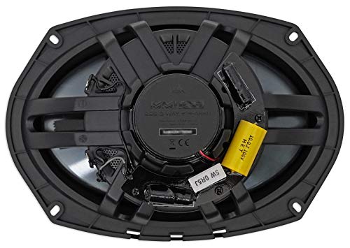 Polk Audio (2) MM692 6x9 900w 3-Way Car Audio/Marine Speakers+2-Ch Amp+Wire Kit