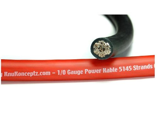 KnuKonceptz Kolossus Flex Kable 8 Gauge Power Wire Black OFC