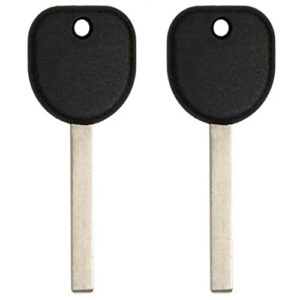 2x new replacement keyless transponder ignition key compatible with & fits for chevy gmc b119-pt b116-pt