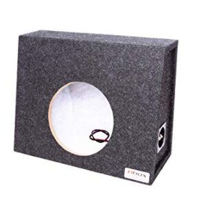 Bbox Single Sealed 10 Inch Subwoofer Enclosure - Pro Series Single Sealed Car Subwoofer Boxes & Enclosures - Premium Subwoofer Box Improves Audio Quality, Sound & Bass - Nickel Finish Terminals