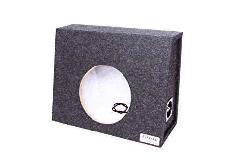 Bbox Single Sealed 10 Inch Subwoofer Enclosure - Pro Series Single Sealed Car Subwoofer Boxes & Enclosures - Premium Subwoofer Box Improves Audio Quality, Sound & Bass - Nickel Finish Terminals