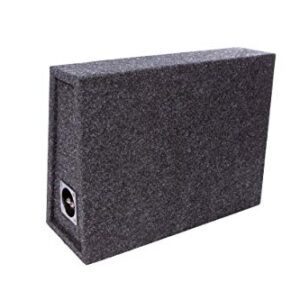 Bbox Single Sealed 10 Inch Subwoofer Enclosure - Pro Series Single Sealed Car Subwoofer Boxes & Enclosures - Premium Subwoofer Box Improves Audio Quality, Sound & Bass - Nickel Finish Terminals