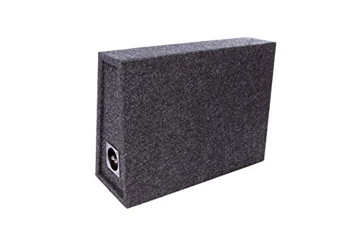 Bbox Single Sealed 10 Inch Subwoofer Enclosure - Pro Series Single Sealed Car Subwoofer Boxes & Enclosures - Premium Subwoofer Box Improves Audio Quality, Sound & Bass - Nickel Finish Terminals