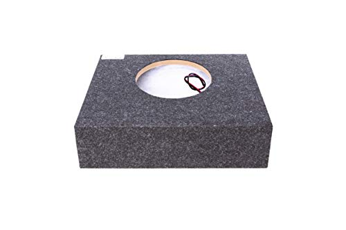 Bbox Single Sealed 10 Inch Subwoofer Enclosure - Pro Series Single Sealed Car Subwoofer Boxes & Enclosures - Premium Subwoofer Box Improves Audio Quality, Sound & Bass - Nickel Finish Terminals