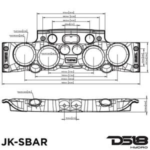 DS18 JK-SBAR/B Overhead Soundbar, Black