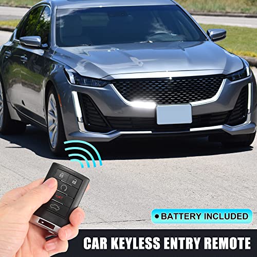 X AUTOHAUX Replacement Keyless Entry Remote Car Key Fob OUC6000066 315MHz for Cadillac CTS 2008-2013 DTS 2008-2011 20998256 20998254 20998255 5 Key Button