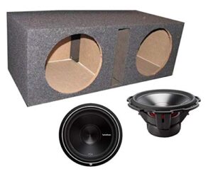 2) rockford fosgate p3d4-15 15″ 1200 watt 4-ohm car audio subwoofers + sub box