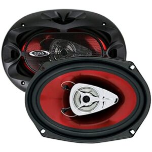 boss audio systems ch6920 chaos series 6 x 9 inch car stereo door speakers – 350 watts max, 2 way, full range audio, tweeters, coaxial, sold in pairs