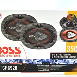 BOSS Audio Systems CH6920 Chaos Series 6 x 9 Inch Car Stereo Door Speakers - 350 Watts Max, 2 Way, Full Range Audio, Tweeters, Coaxial, Sold in Pairs