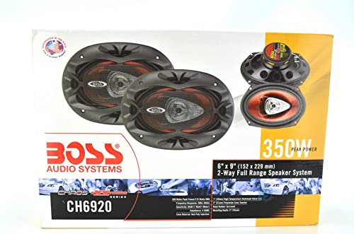 BOSS Audio Systems CH6920 Chaos Series 6 x 9 Inch Car Stereo Door Speakers - 350 Watts Max, 2 Way, Full Range Audio, Tweeters, Coaxial, Sold in Pairs